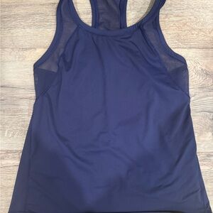 lululemon athletica Navy Mesh-Panel Racerback Tank